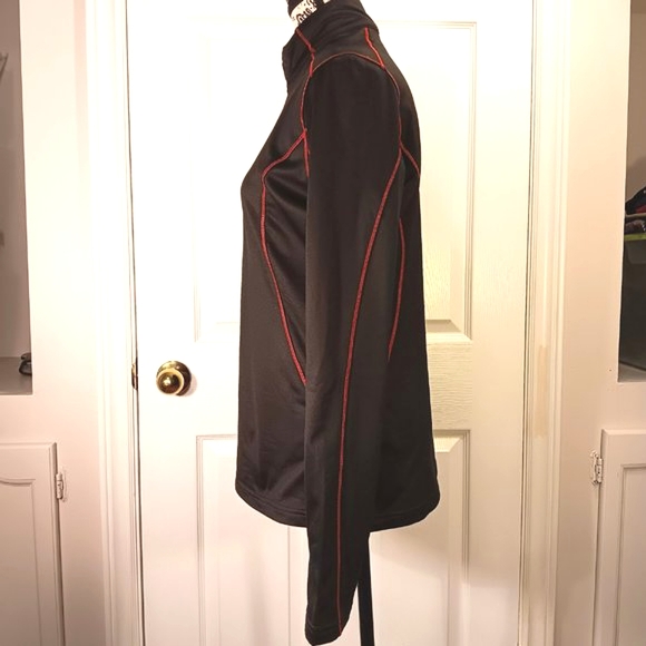 Stormtech Quarter Zip Sweater Pullover Fleece Lined Black Red Men's Size M NWOT - Picture 5 of 16